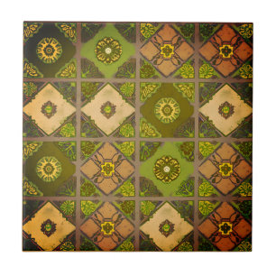  botanische charme aardse tonen tegeltje