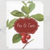 Botanische Cherry Recipe Divider (Voorkant / Achterkant)