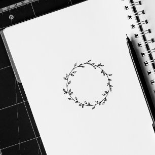 Botanische cirkel bladeren Journal Lijst Rubberstempel