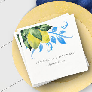 Botanische Citroen Bruiloft Tafel Decor Servet