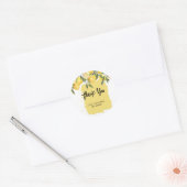 Botanische citroen zomer dank u ronde sticker (Envelop)