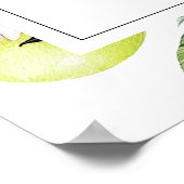 Botanische citroenen hoofd squeeze bruidsmeisjesfe poster (Hoek)