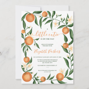 Botanische citrus sinaasappel kleine schat baby sh kaart