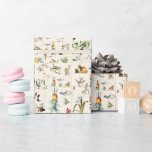 botanische collage cadeaupapier