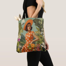 Botanische Collage Canvas tas