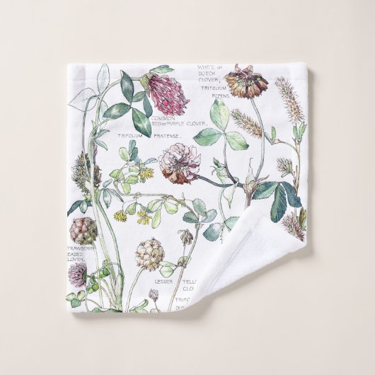 Botanische  Cover Flowers Bath Towel Set Bad Handdoek (Wasdoekje)