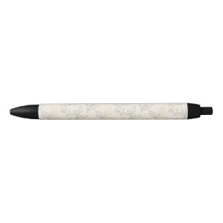 Botanische Crème & Blad Natuur Zwarte Inkt Pen