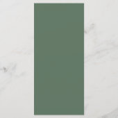 Botanische Crest Monogram Sage Weddenschap Menu (Achterkant)