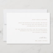 Botanische Crest Monogram Weddenfoto Bedankkaart (Achterkant)