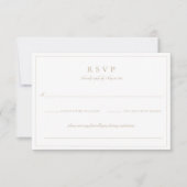 Botanische Crest Monogram Wedding RSVP Kaart (Voorkant)
