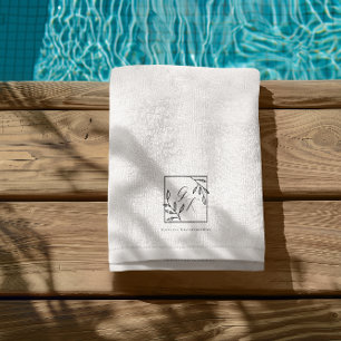 Botanische Crest Tijdloze Monogram Strandhanddoe Strandlaken