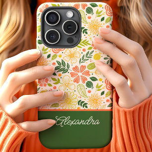 Botanische Cute Bloemmotief Script Naam