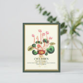  Botanische Cyclamen Tuin bloemkunst Briefkaart (Staand voorkant)