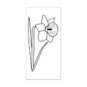 Botanische Daffodil Line Art Bloem Rubberstempel (Afrduk)