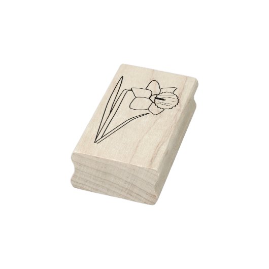 Botanische Daffodil Line Art Bloem Rubberstempel (Stempel)