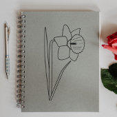 Botanische Daffodil Line Art Bloem Rubberstempel