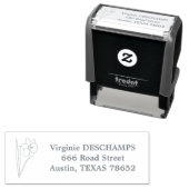 Botanische Daffodil Line Art Bloem Zelfinktende Stempel (In situ)