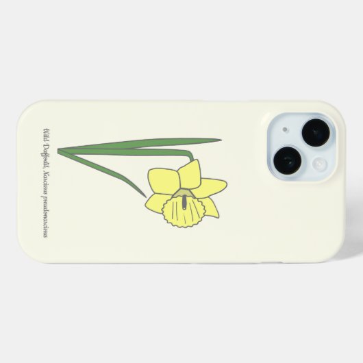 Botanische Daffodil pastelbloem Case-Mate iPhone Case (Achterkant (horizontaal))
