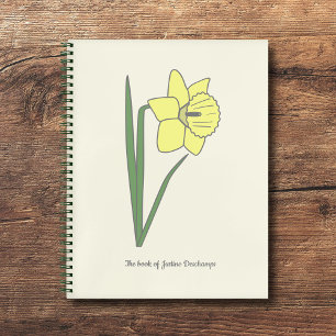 Botanische Daffodil pastelbloem Notitieboek