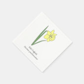 Botanische Daffodil pastelbloem Servet (Hoek)