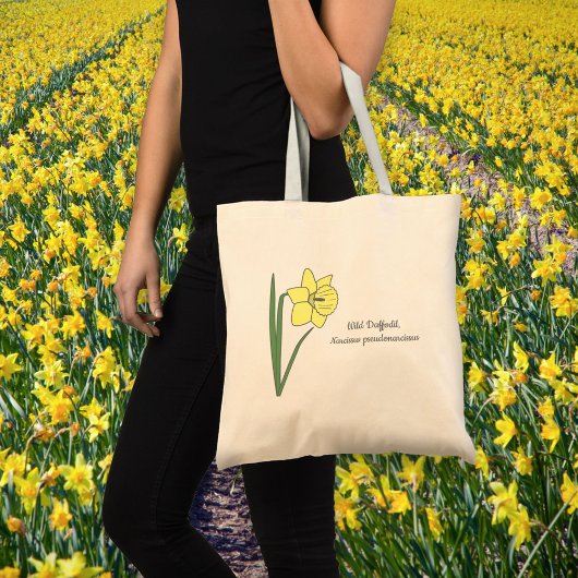 Botanische Daffodil pastelbloem Tote Bag