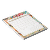 Botanische Dagelijkse Planner Pad met Kalender Notitieblok (Schuin)