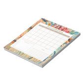 Botanische Dagelijkse Planner Pad met Kalender Notitieblok (Gedraaid)