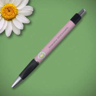 Botanische Daisy Bloem Roze Pen