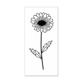 Botanische Daisy Line Art Bloem Rubberstempel (Afrduk)