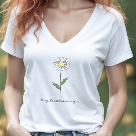 Botanische Daisy Pastel Bloem T-shirt