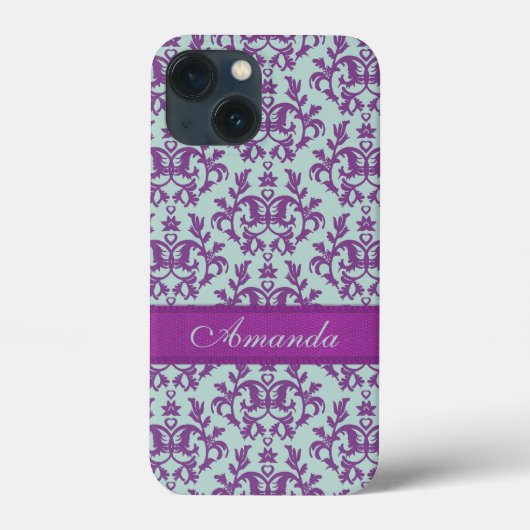 Botanische damasmolen paarse smaragdald Case-Mate iPhone case (Achterkant)