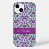 Botanische dameskapper paarse smaragdmicrofoon Case-Mate iPhone case (Achterkant)