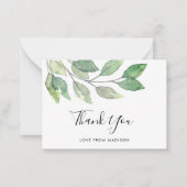 Botanische dank notitiekaartje (Voorkant)