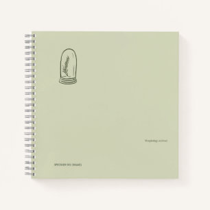 Botanische Dark Academia Minimalistische Tuinlezer Notitieboek