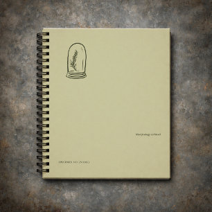 Botanische Dark Academia Minimalistische Tuinlezer Notitieboek