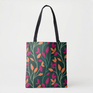 Botanische donkergroene bladeren trendy chic draagtas