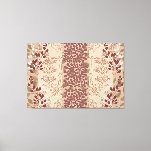 Botanische dromen in Tan Large Canvas Print (Voorkant)