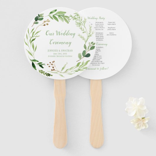 Botanische droom RONDE Fans Handwaaier (Voorkant en achterkant)