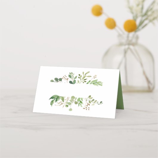 Botanische droom rustieke groene plaats kaarten (Voorkant)