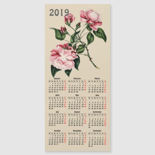 botanische druk kalender 2019 (Voorkant)
