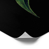 botanische druk op witte tijger poster (Hoek)