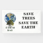 Botanische Earth Day Typografie Aangepaste banner (Horizontaal)
