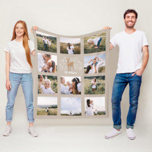 Botanische eiervernis van rendieren 11 foto modern fleece deken