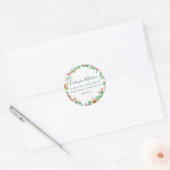 Botanische eiland Floral retour adres Sticker (Envelop)