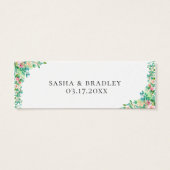 Botanische eiland Seahorse bruiloft Website Mini Visitekaartjes (Achterkant)