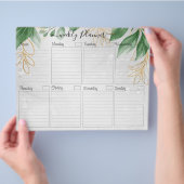 Botanische Elegante Weekplanner To Do Kaart Flyer (Hand)