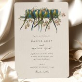 Botanische Elegantie Parrot bruiloft uitnodiging