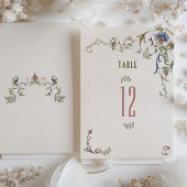 Botanische Elegantie Tafelnummer Kaart