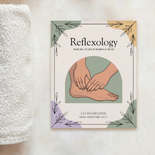 Botanische Elementen & Aardtinten - Reflexologie Flyer