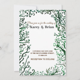 Botanische Elementen Bruiloft Kaart